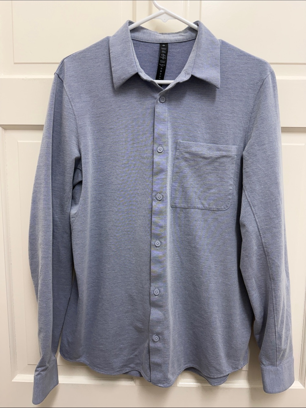 Lululemon Mens Light Blue Long-Sleeve Button-Up Shirt